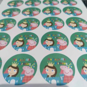 Stickers 4cm 40mm circular by Prints Malta