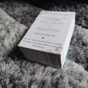 Invites by prints Malta for Weddings