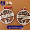 christmas name bauble wooden personalised