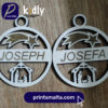 christmas name bauble wooden personalised