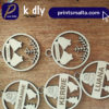 christmas name bauble wooden personalised