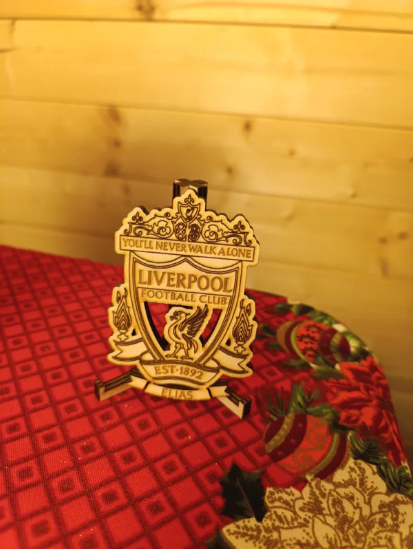 Liverpool wooden plaque with name by prints malta gift for birthdays, and football fans