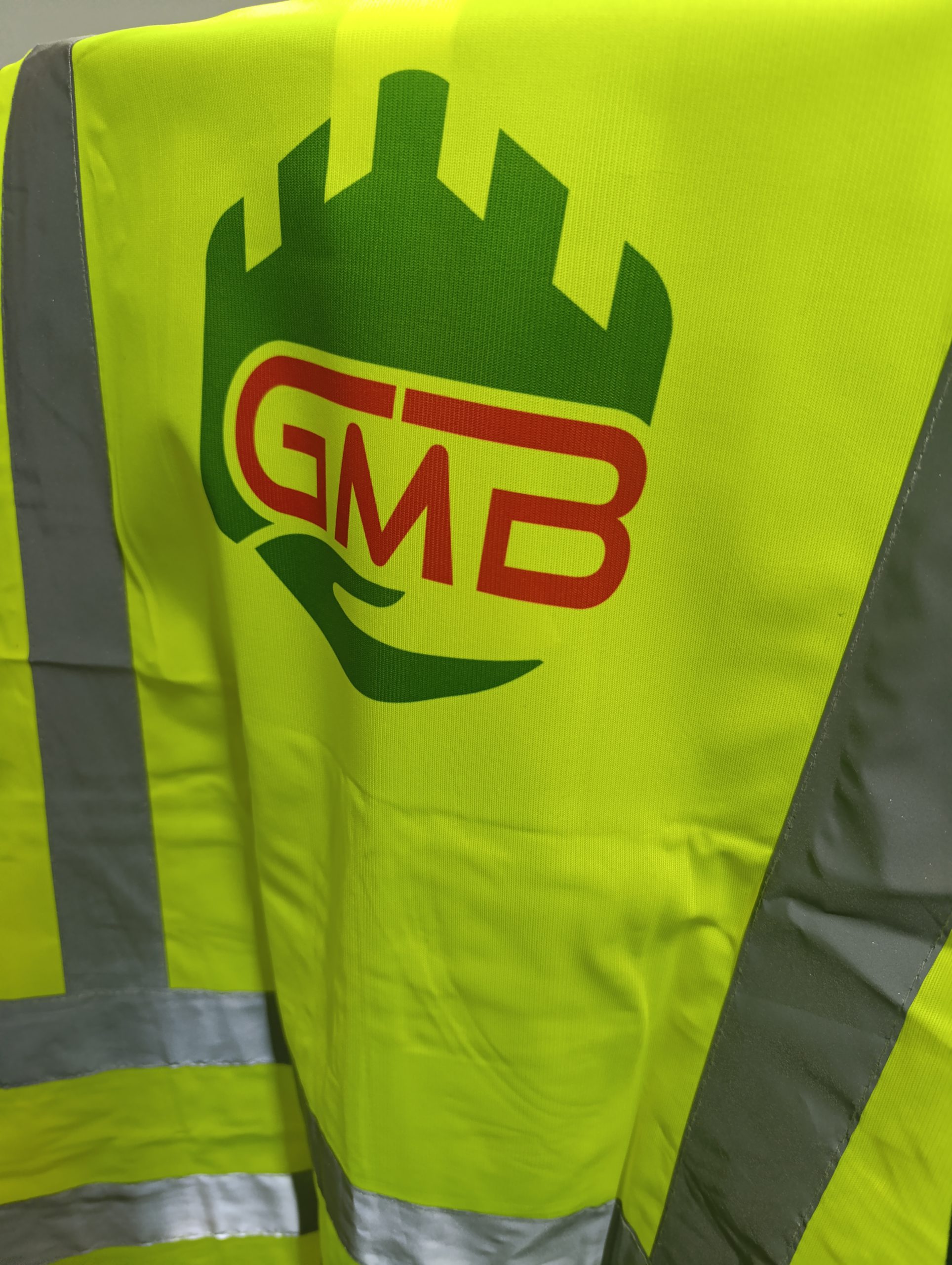 GMB high visibility vests in colour printing sublimation