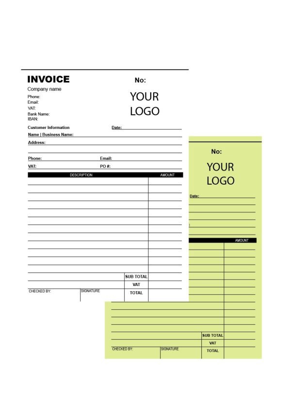 Custom Printed A5 Invoice Books With Your Company Information - Prints ...